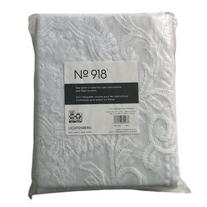 No 918 white lace curtains - pair - 37x84 each